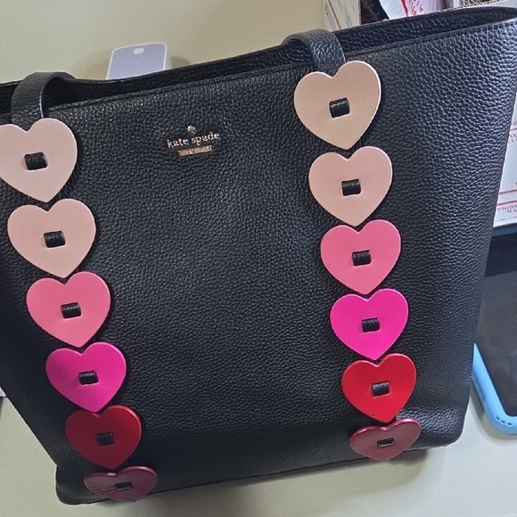 Kate Spade Black and Pink Tote with Playful Embellishments - Picture 1 of 5